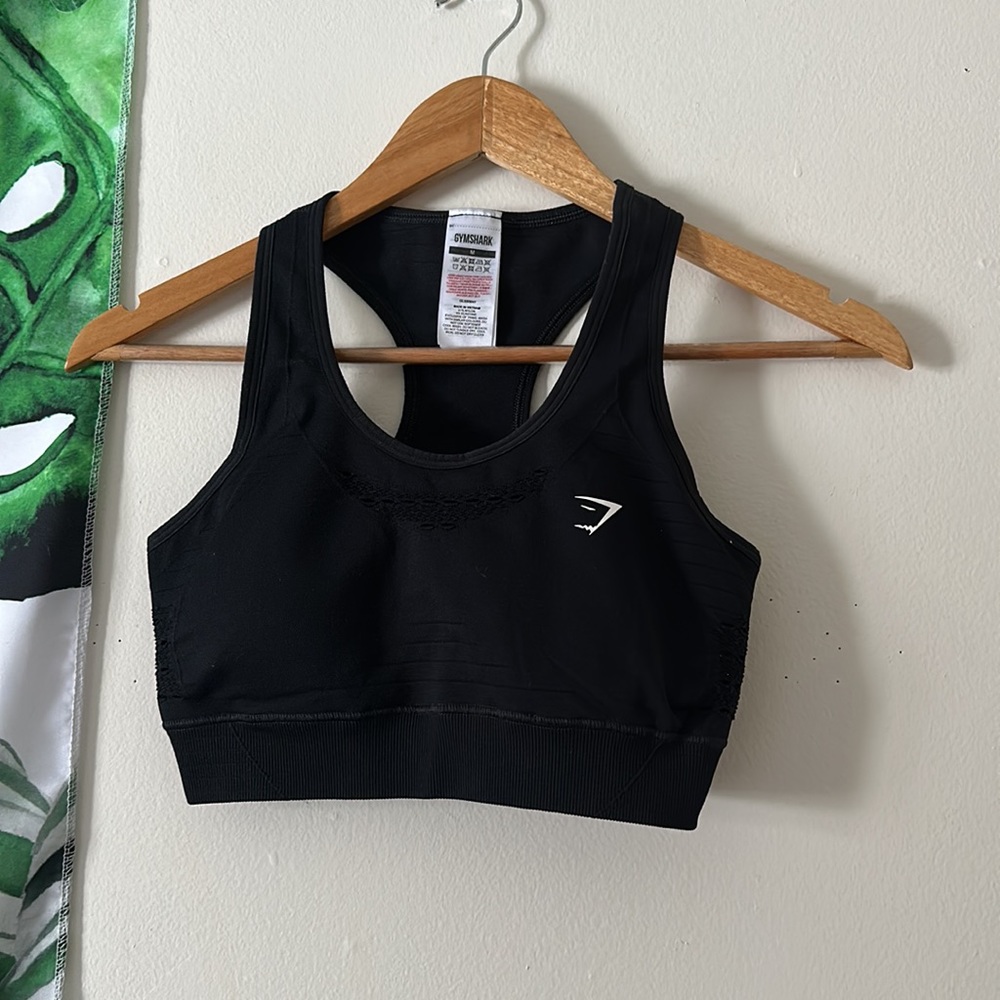 Gymshark Black Padded Racerback Sports Bra
